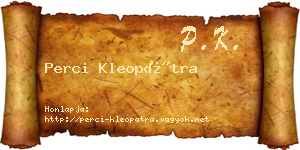 Perci Kleopátra névjegykártya